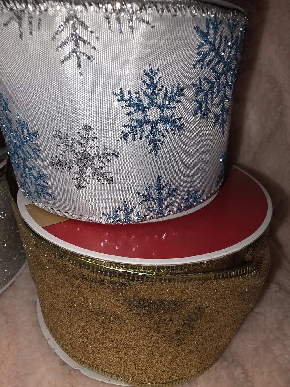 Holiday Decorative Ribbon Set - Red, Green, White, Silver, Gold - Unbranded